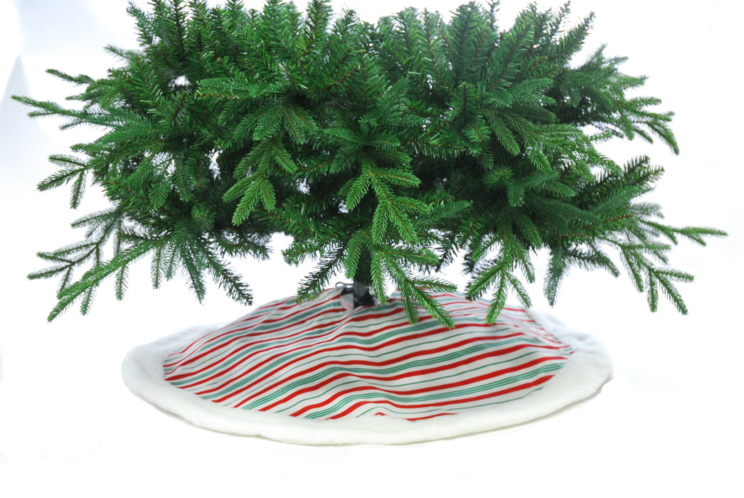 Candy Cane Stripe Tree Skirt 90cm