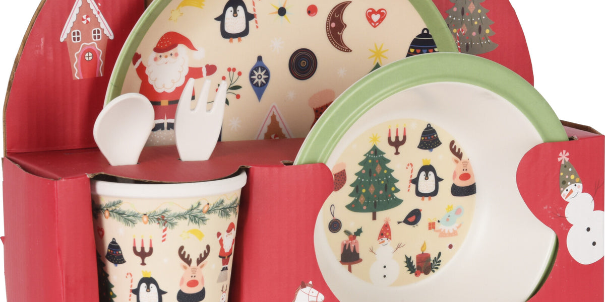Children s Christmas Dinner Set Pines and Needles
