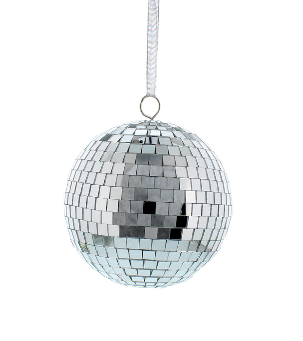 Silver Mirror Bauble 15cm