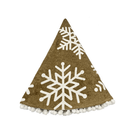 Brown with White Snowflakes Christmas Rug