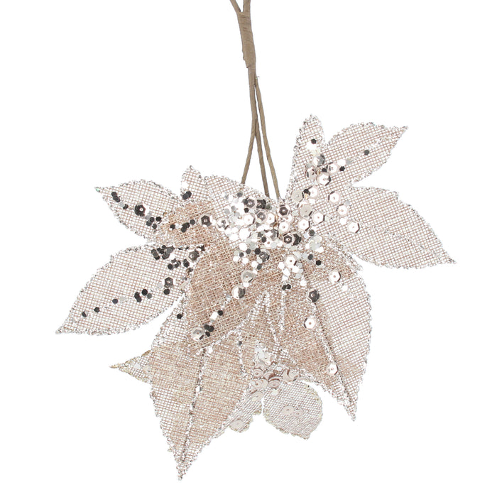 Gisela Graham Hessian Maple Leaves Pick