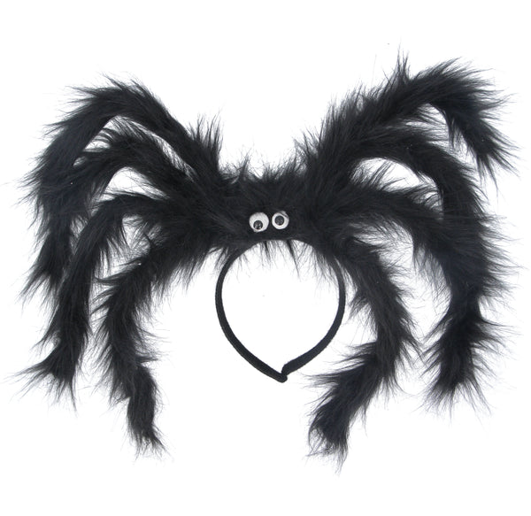 Gisela Graham Large Black Faux Fur Spider Hairband 