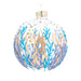 Gisela Graham Clear Glass Bauble with Blue Gold Seaweed