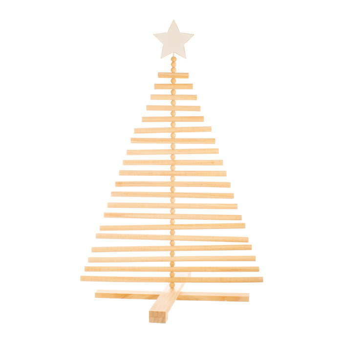 Natural Wood Standing Christmas Tree, 79cm