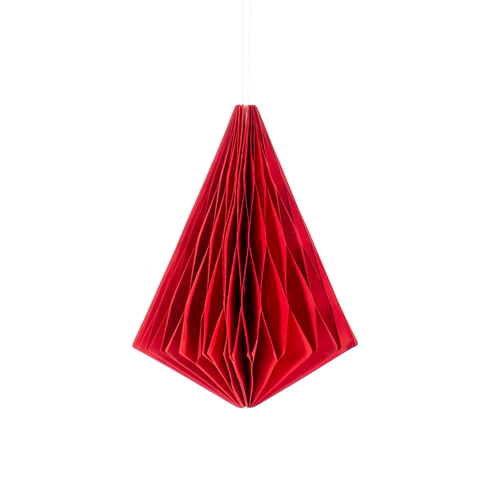 Red Diamond Paper Honeycomb Decoration