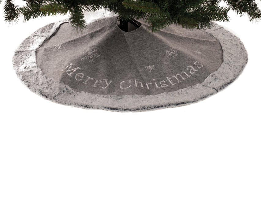 Snowy Winter Christmas Tree Skirt